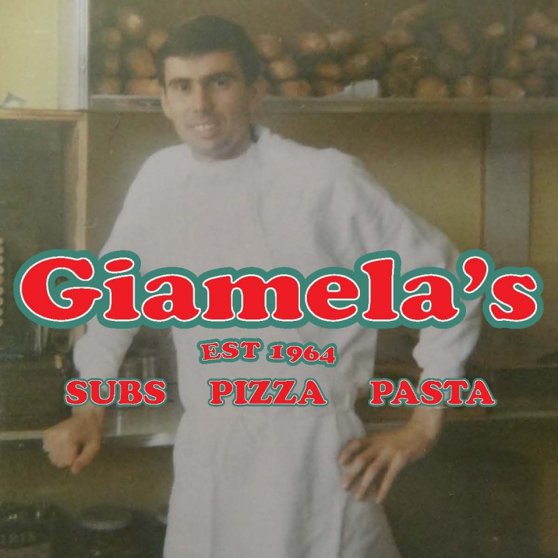 A vintage photo of the founder of Giamela's in the 1960s